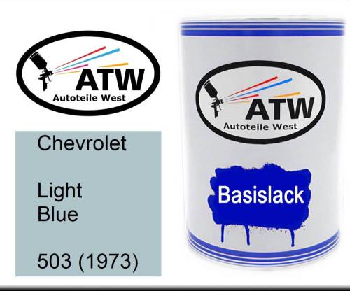 Chevrolet, Light Blue, 503 (1973): 500ml Lackdose, von ATW Autoteile West.